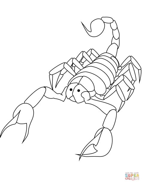 Scorpion Coloring Page And Free Printable For Kids Sketch Coloring Page