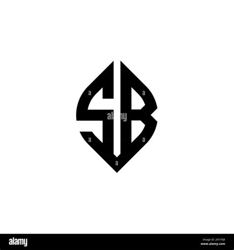 Sb Monogram Logo Letter With Simple Continued Shape Style Geometric