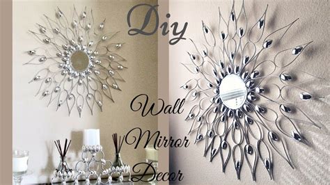 Diy Quick And Easy Glam Wall Mirror Decor Wall Decorating Idea Youtube