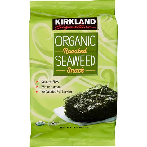 Organic Roasted Seaweed Snack 06 Oz 10 Ct