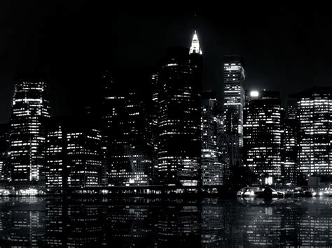 Hd Wallpaper Black And White Computer Tower City Cityscape