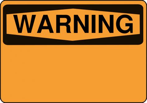 Orange Warning Empty Blank Sign Notice Citypng