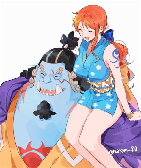 Nami And Jinbe One Piece Drawn By Joman Danbooru