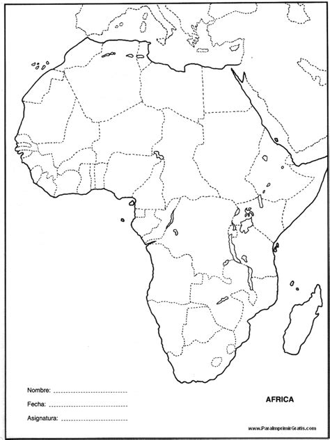 Mapa de África ParaImprimirGratis com