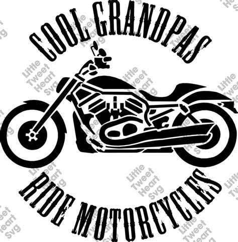 Cool Grandpas Ride Motorcycles Svg Dxf Png Jpeg Instant Etsy