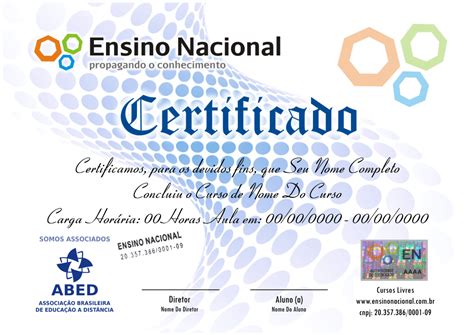 Certificado Ensino Nacional