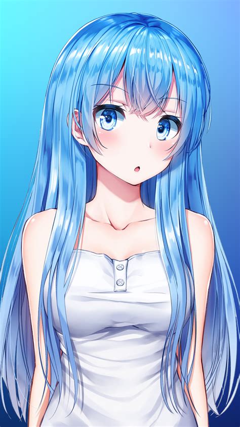 2160x3840 Anime Girl Aqua Blue 4k Sony Xperia Xxzz5 Premium Hd 4k