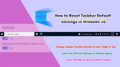 Customize Taskbar Icons Settings In Windows 10 Youtube