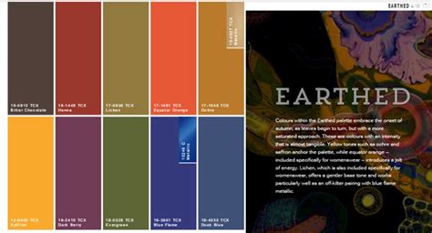 Earthed Color Palette Fashion Color Trends Fashion Design Color