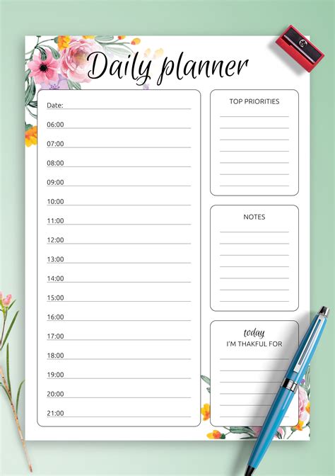 Printable Calendar Free Daily Planner Printables January