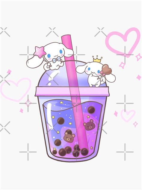 Cute Bunnies Boba Sticker For Sale By Sassybananas Cute Doodle Art