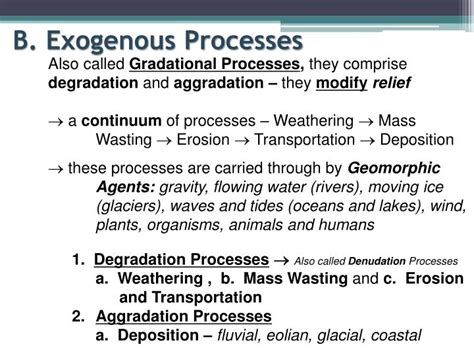 Ppt Geomorphic Processes Ii Exogenous Powerpoint Presentation Id