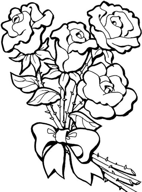 Sketsa Mewarnai Bunga Mawar Untuk Anak Dunia Putra Putri