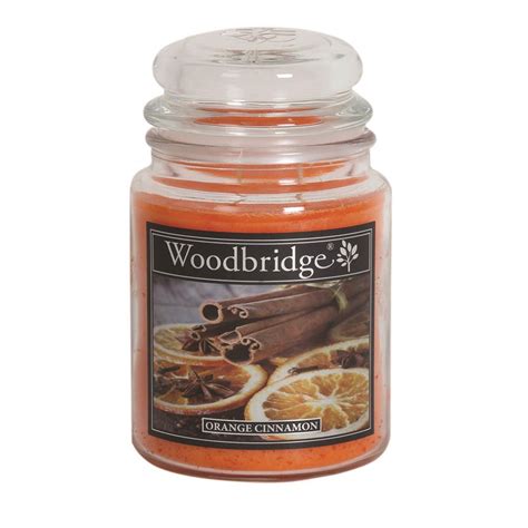 Woodbridge Orange Cinnamon Large Jar Candle Wlj033 Candle Emporium