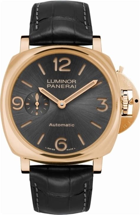 Panerai Luminor Due 3 Days 18kt Rose Gold Automatic Leather Strap Men S Watch Pam00675