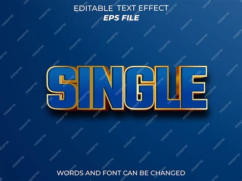 Premium Vector Single Text Effect Font Editable Typography 3d Text