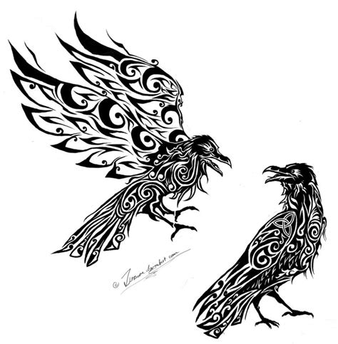 Hugin And Munin Raven Tattoo Yggdrasil Tattoo Norse Tattoo