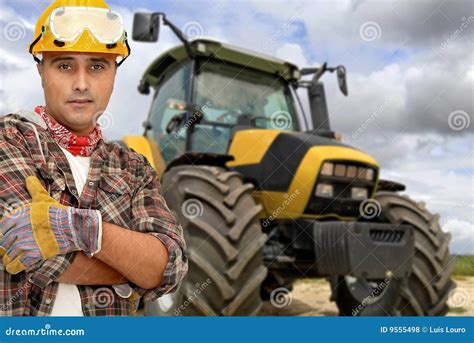 Tractor Driver Stock Photo Image Of Inspect Industrial 9555498