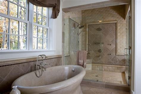 Place tile spacers between the tiles and along the corner line, as tiles tend to expand or contract due to changes in temperature and humidity (these changes are common in bathrooms and kitchens). atlanta walk in tile showers bathroom contemporary with stone bath tub chrome cabinet and drawer ...