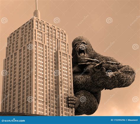Giant King Kong On Empire State Building Editorial Photo Image Of