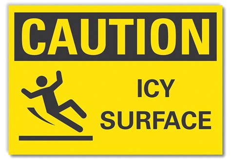 Lyle Icy Conditions Caution Reflective Label Sign Format Ansiosha