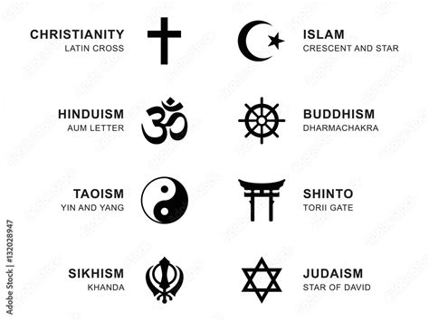 World Religion Symbols Eight Signs Of Major Religious Groups And
