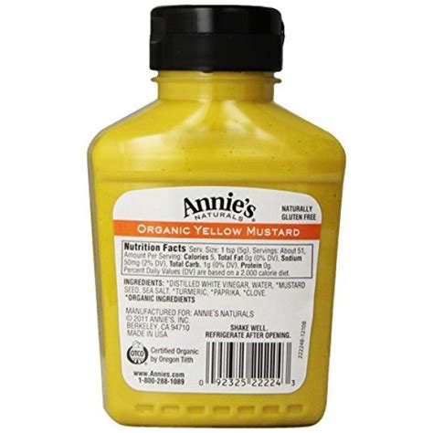 Annie S Organic Yellow Mustard Oz