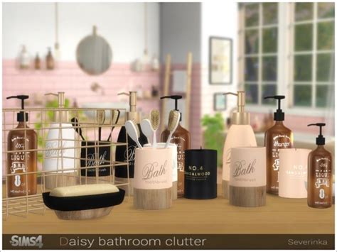 The Sims Resource Daisy Bathroom Clutter By Severinka • Sims 4 Downloads