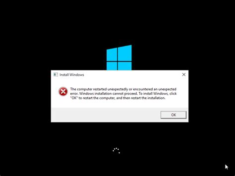 The Computer Restarted Unexpectedly Or Encountered An Unexpected Error Windows Installation