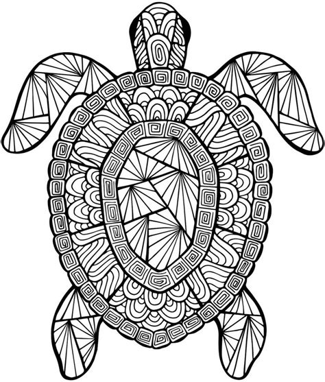 Adult Mandala Coloring Pages Turtle Coloring Pages
