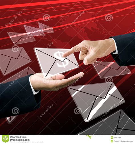Businessman Get The Earning Mail Stock Illustration ...