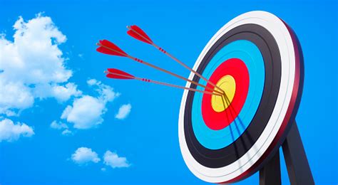 Archery Target And Arrow On Blue Sky Stock Photo Download Image Now