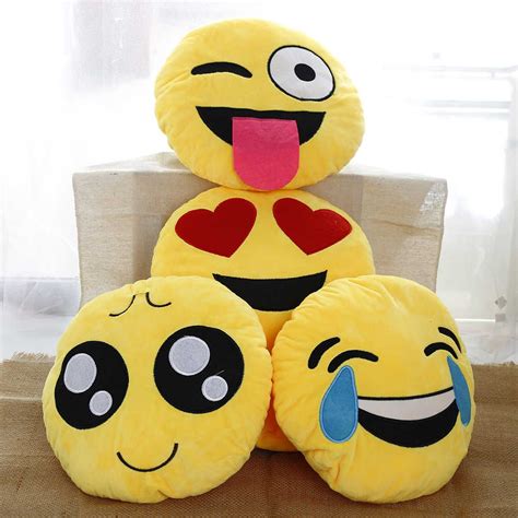 Funny Emoji Pillow Qq Smiley Emotion Cushion Soft For Car Seat Home