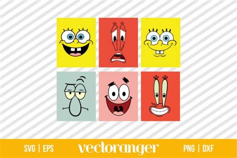 Spongebob Face Svg Bundle Vectoranger