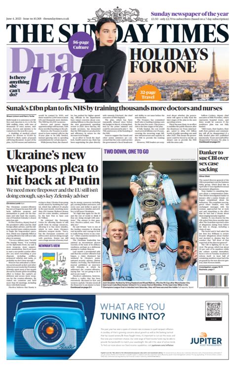 sunday times front page 4th of june 2023 tomorrow s papers today