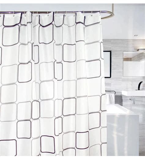 Geometric Black White Plaid Modern Shower Curtains Home Waterproof Mildewproof Curtains