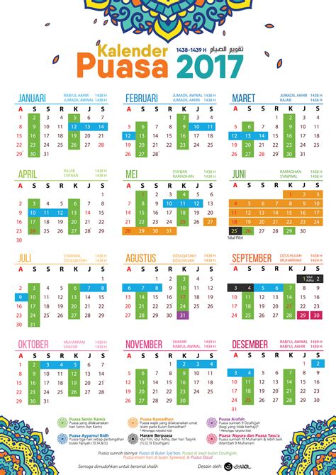 Kalender Puasa 2017 Gratis Silakan Download Dan Disebarkan
