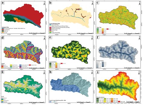 Thematic Maps For The Aglar Watershed Prepared In Arcgis 108 A