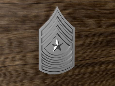 Usmc Sergeant Major Sgtmaj E9 Rank Insignia 3d Stl File Etsy