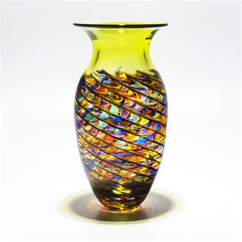 Optic Ribbed Vortex Vase By Michael Trimpol And Monique Lajeunesse Art Glass Vase Artful Home