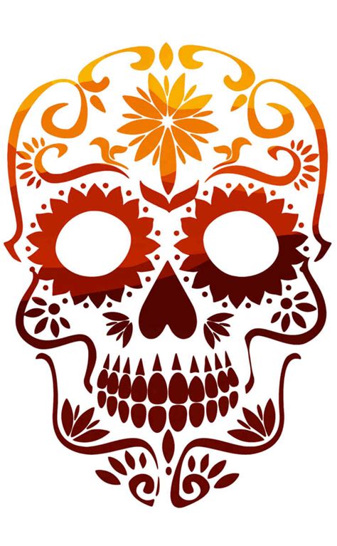 Mejora tu destreza, procura no rebasar los límites del diseño una calavera decorada mexicana para el dia de los muertos, y diviértete con las. Dibujos de calaveras para colorear, cada dibujo, imagen te ...