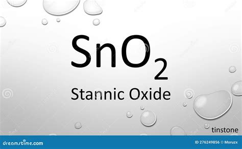 Stannic Oxide Chemical Formula On Waterdrop Background Royalty Free