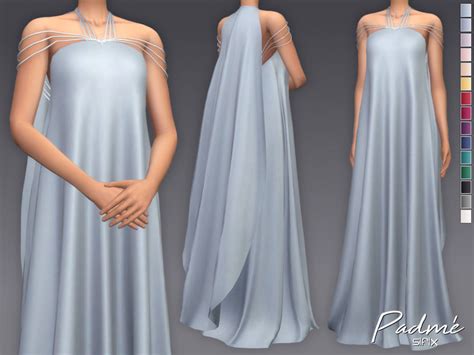 Padme Dress By Sifix Created For The Sims 4 Emily Cc Finds