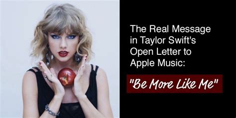 The Real Message In Taylor Swifts Open Letter To Apple Music Be More