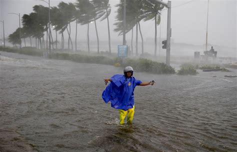 Ferocious Typhoon Mangkhut Plows Through Rain Soaked Philippines