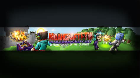 Noahcraftftw Minecraft Youtube Banner By Finsgraphics On Deviantart
