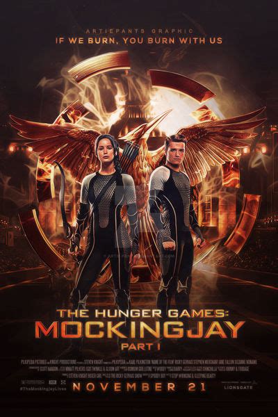 The Hunger Games Mockingjay Part 1 Film Poster By Artie Pants On