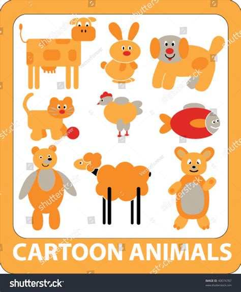 Cartoon Animals Vector Stock Vector Royalty Free 40074787 Shutterstock
