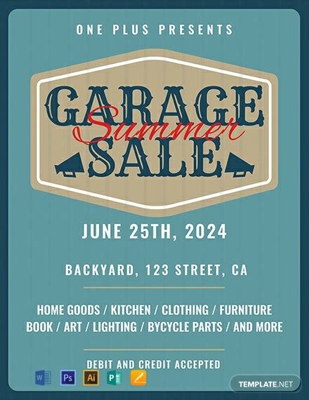 Garage Sale Flyer Template Database