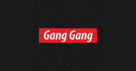 Gang Gang Slang White Text On Red Background Gang Gang Tapestry